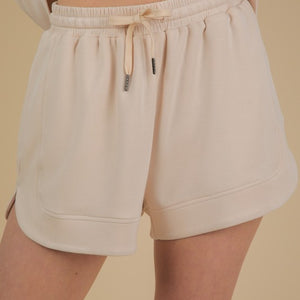 Cream short set