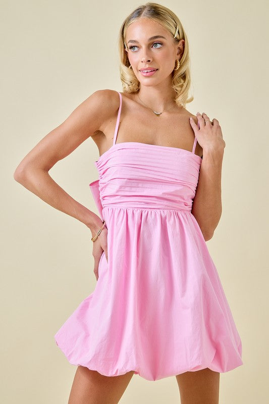 melaina bubble hem mini dress pink Melaina Bubble Hem Mini Dress Pink
