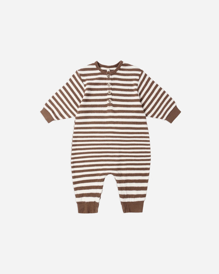 QM brown striped one piece