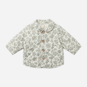QM green floral jacket