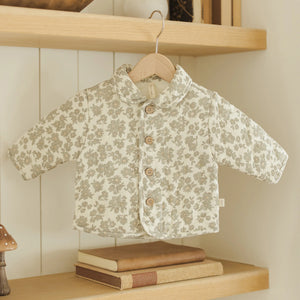 QM green floral jacket