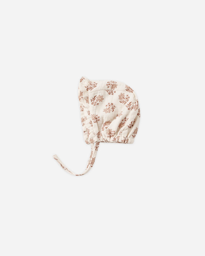 QM pink floral bonnet