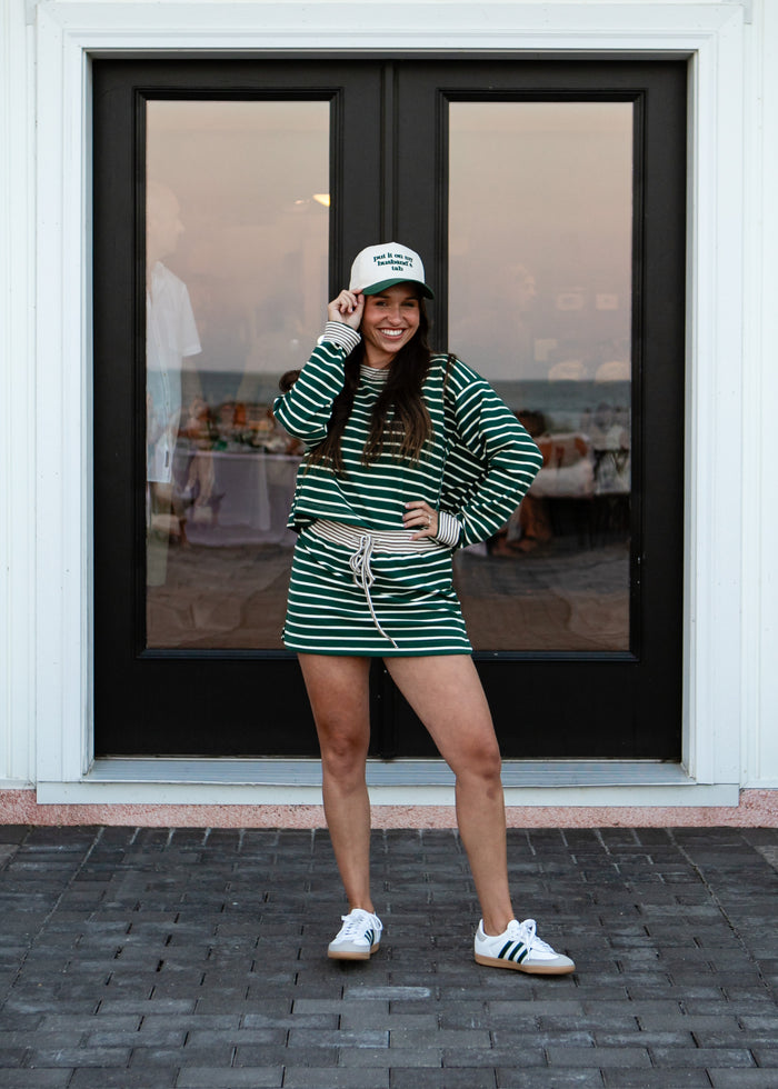 Striped green top