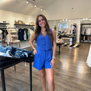 Royal blue short