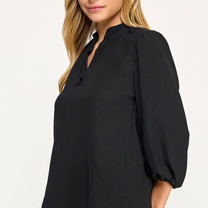 Black V neck blouse