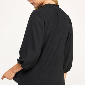 Black V neck blouse