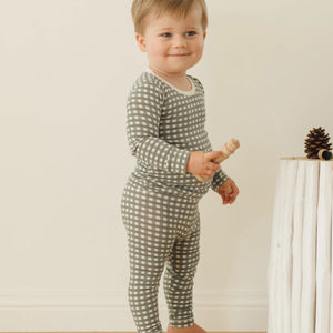 Bamboo Pajama Set || Forest Check