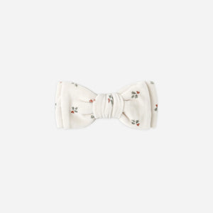 Velour Bow Headband || Holly Berry