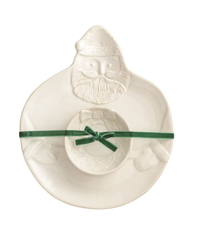 SANTA WREATH CHIP & DIP SET