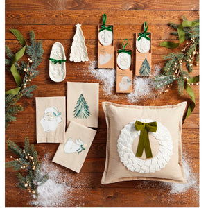 WHITE CHRISTMAS PAINTED TOWELS