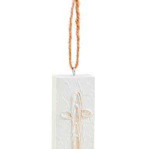 Hand-painted wooden plaque ornament