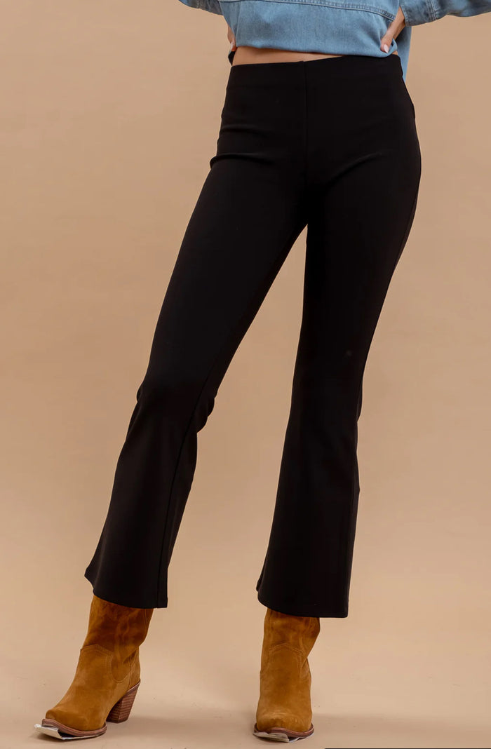 Black HIGH WAIST FLARE PANTS
