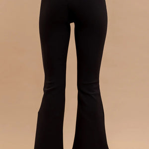 Black HIGH WAIST FLARE PANTS