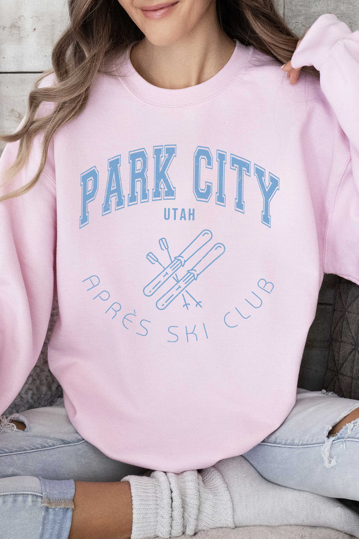 Park City Utah Oversized Graphic Sweatshirt