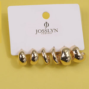 Bubbly Mini Huggie Hoop Trio Earrings