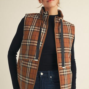 Brown Plaid vest