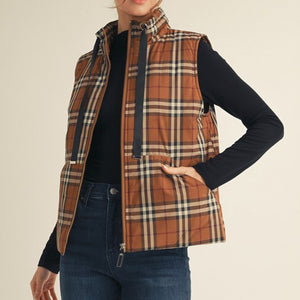 Brown Plaid vest