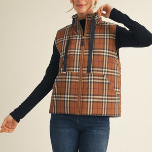 Brown Plaid vest
