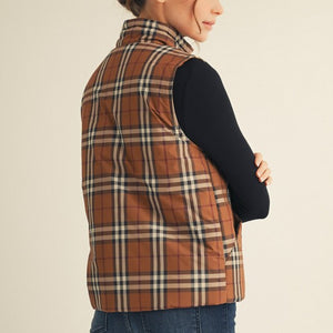 Brown Plaid vest