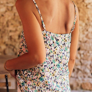 Embroidered Floral Cami Tank