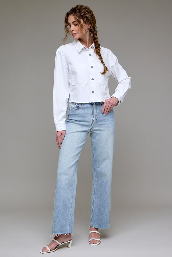 Light Wash Clean Classic Stretch Dad Jean