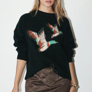 Flying Mallard Duck Knit Sweater