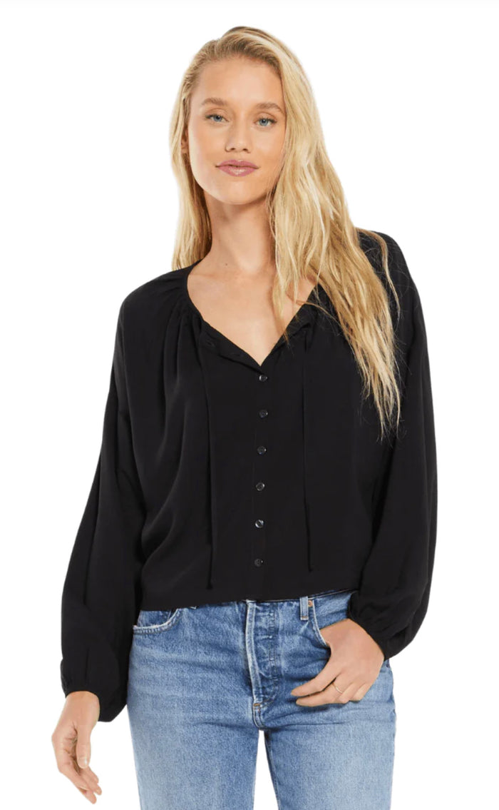 CORAL ISLE TOP BLACK