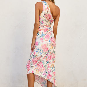 Floral Asymmetrical Pleated Maxi Dress – Sofi Stella Women's & Children's Boutique