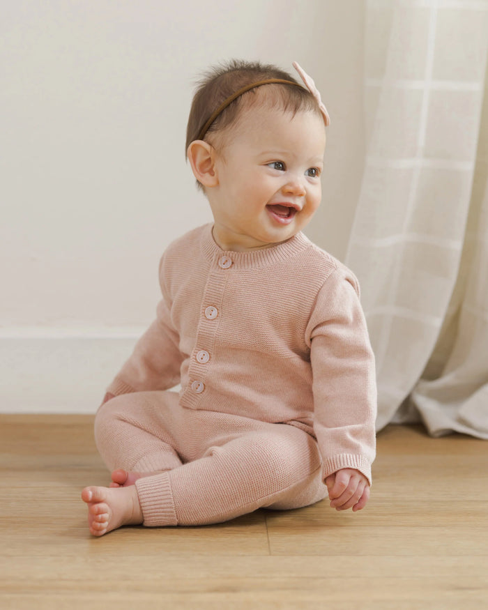QM knit cardigan in rose