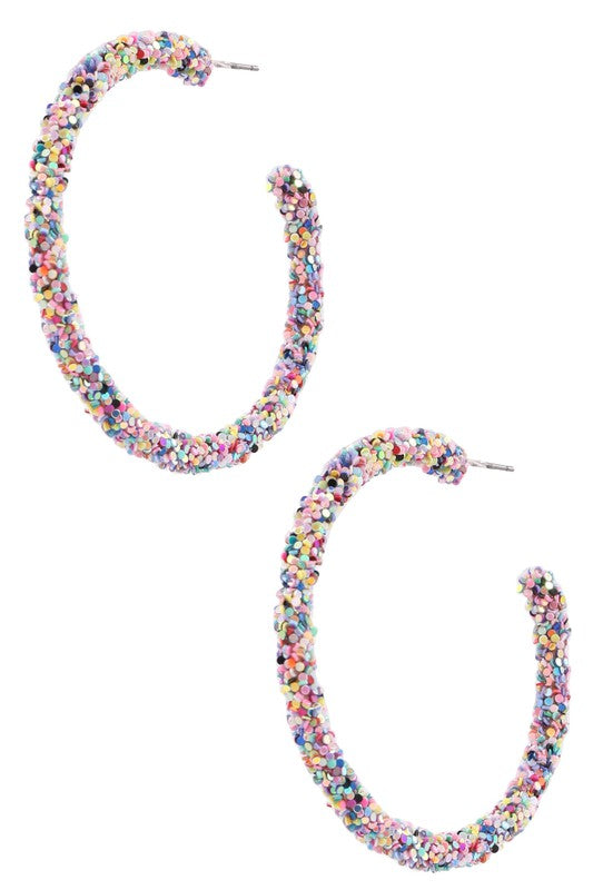 Large multi sequin hoops