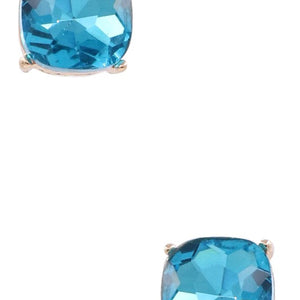 Glass Jewel Stud Earrings