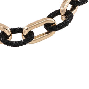 Oval chain rhinestone necklace