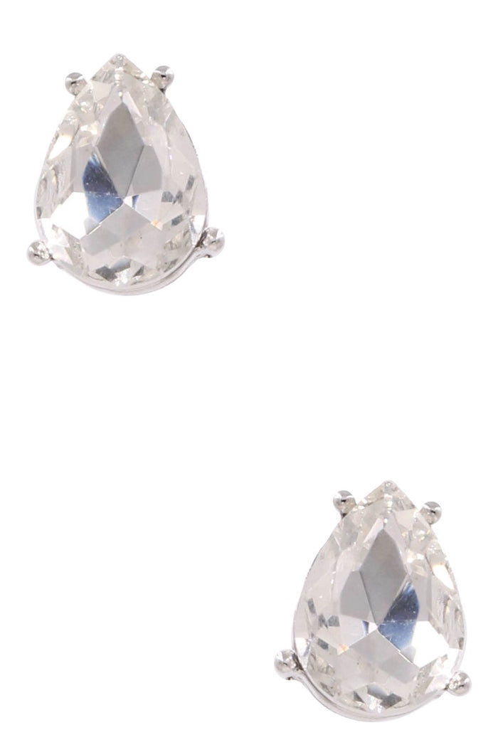 Glass Jewel Teardrop Earrings