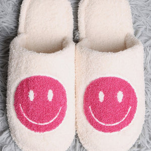 Hot pink smile slippers