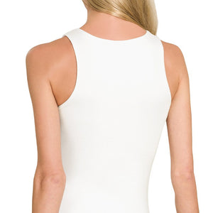Premium Rayon Double Layered Round Neck Tank Top, 2 colors