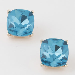 Crystal stud earrings (5 colors)