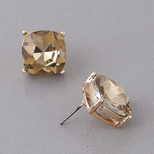 Crystal stud earrings (5 colors)