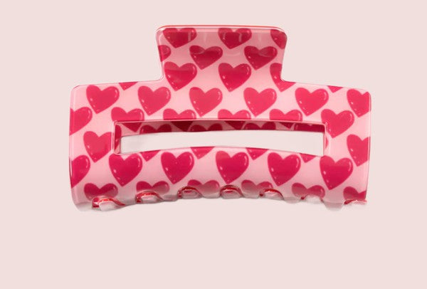 Valentine Heart Hair Claw Clips, 2 styles