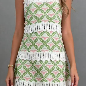 Geometric Print Strap Mini Dress Geometric Print Strap Mini Dress