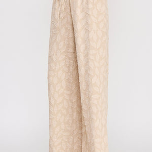Jacquard High Elastic Tie Pants With Pockets