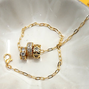 18k Stainless Steel Tarnish Free Barrel Necklace