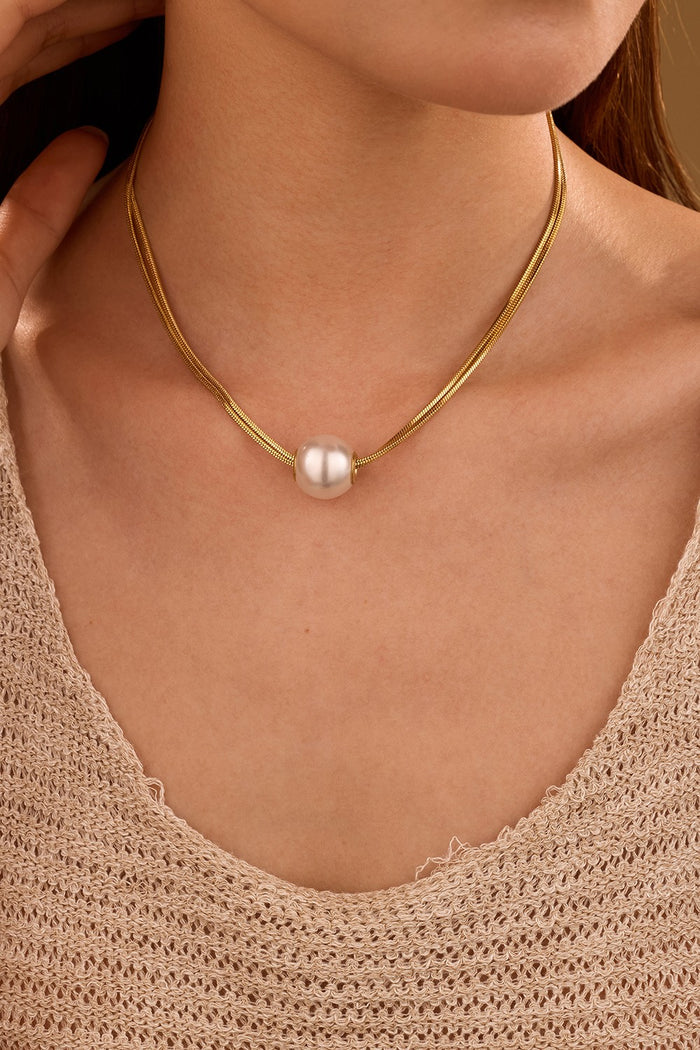 Stainless Steel Non-tarnish Pearl Necklace