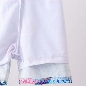 Boys Blue Marine Creature Print Swim Trunks