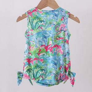 Green Tropical Garden Bow Bubble