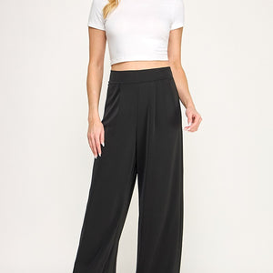 Black High waist wide leg pants