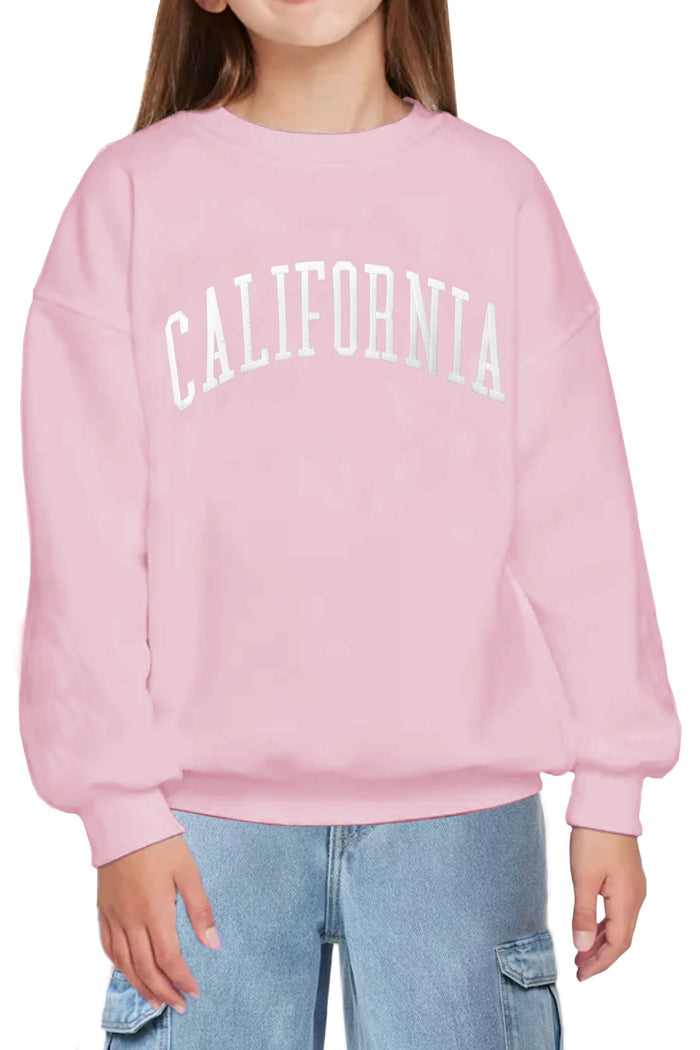 KIDS BASIC RELAXED FIT SWEATSHIRT WITH CA PRINT
