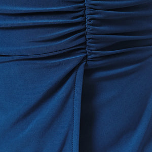 Royal V Neck Sleeveless Surplice Peplum Detail Jumpsuit