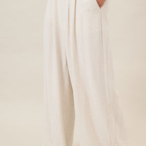 Pleated Detail Wide Leg Pants