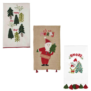 Merry and bright kitchen towel