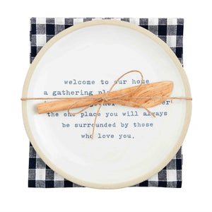WELCOME or MAY APPETIZER PLATE SET